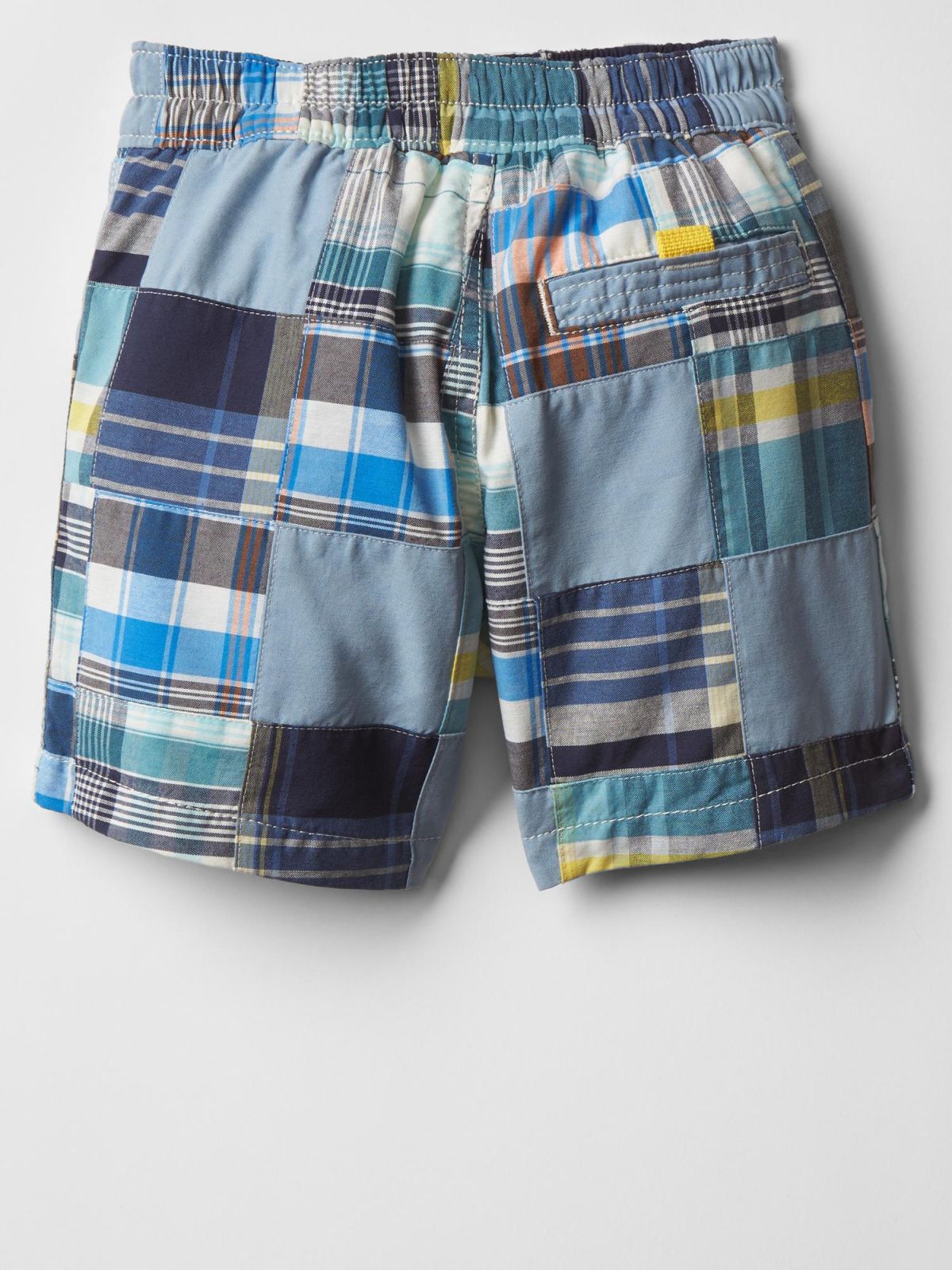 Patchwork plaid swim trunks-196614000