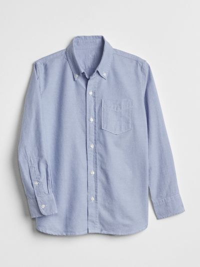 Μπλε Παιδικό Uniform Oxford Μακρυμάνικο Πουκάμισο-699648000