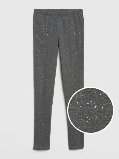 Γκρι Παιδικό Sparkle Κολάν με Stretch-384973000