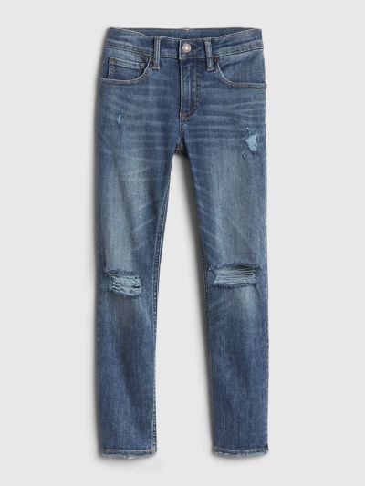 Παιδικό Distressed Skinny Τζιν με Max Stretch-520411000