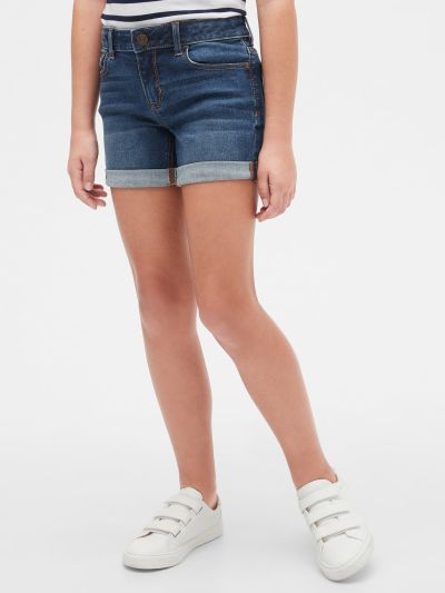 Kids Denim Midi Shorts-539953000