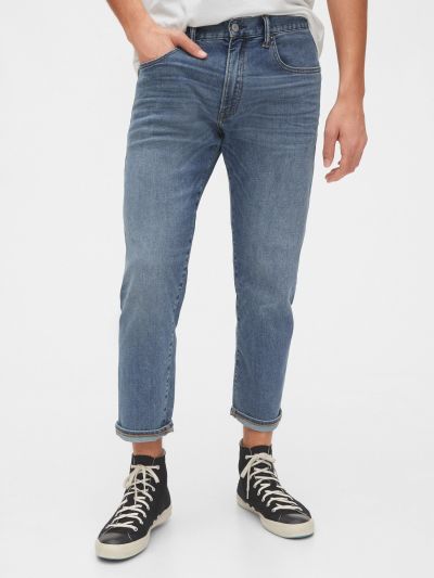 Premium Slim Taper Cropped Jeans with GapFlex-569637000