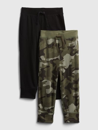 Μαύρο Νηπιακό Mix and Match Pull-On Παντελόνι (2-Pack) από 100% Οργανικό Βαμβάκι-671572001