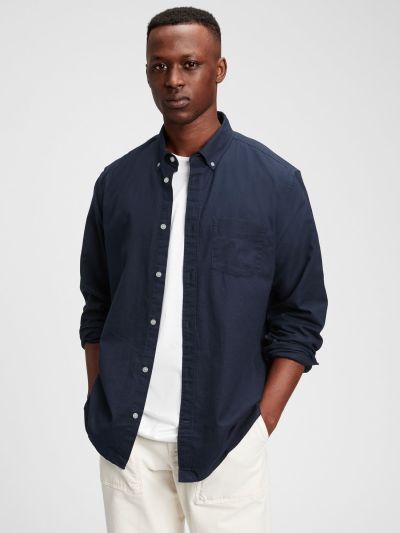 Μπλε Oxford Πουκάμισο σε Standard Fit-619568003