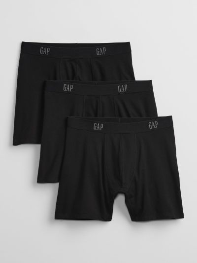 Μαύρο Gap Logo Boxer Εσώρουχα (3-Pack)-689091003