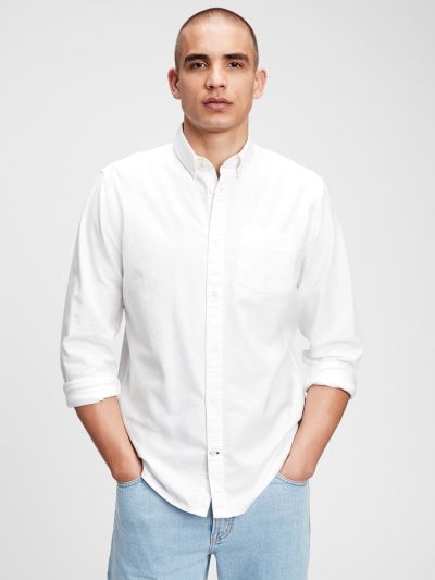 Άσπρο Oxford Πουκάμισο σε Standard Fit-619568002