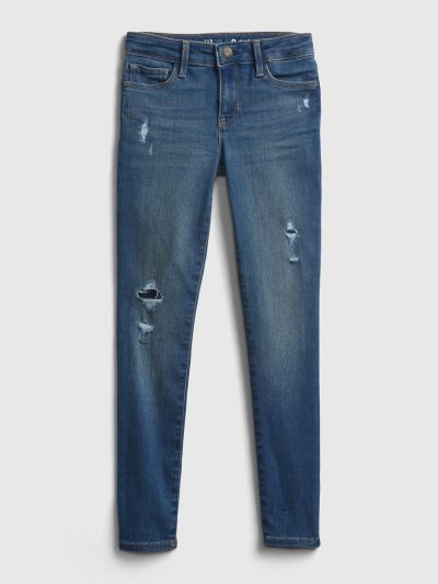 Μπλε Παιδικό Super Skinny Destructed Τζιν Washwell™-725663000