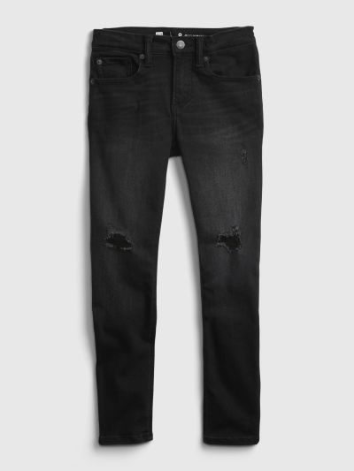 Μαύρο Παιδικό Skinny Jean Παντελόνι με Washwell™-701077000