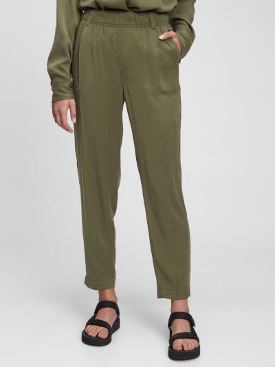 Πράσινο High Rise Pull-On Παντελόνι με Τεχνική TENCEL™ Lyocell-733615000
