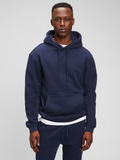 Μπλε Fleece Φούτερ με Κουκούλα-737296004