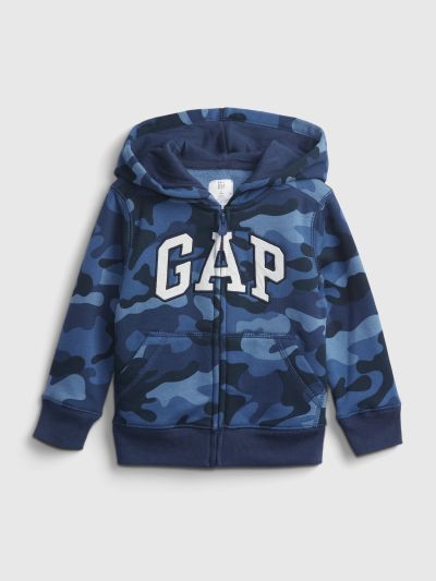 Μπλε babyGap Logo Print Φούτερ με Κουκούλα-740498001