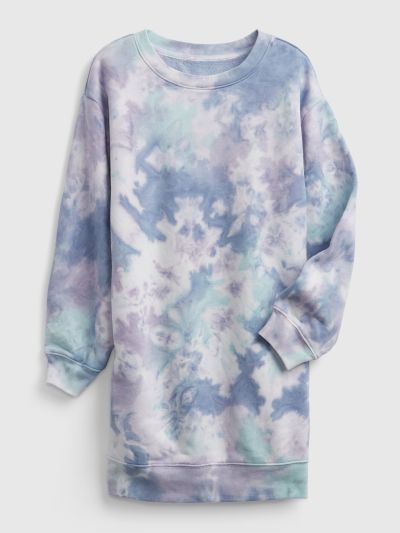 Μωβ Παιδικό Tie-Dye Crewneck Φούτερ Φόρεμα-754931000