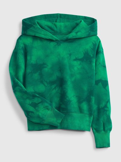 Πράσινο Παιδικό Tie-Dye Φούτερ με Κουκούλα-759491002