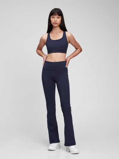Μπλε GapFit Sky High Rise Recycled Power Flare Legging Κολάν-749402000