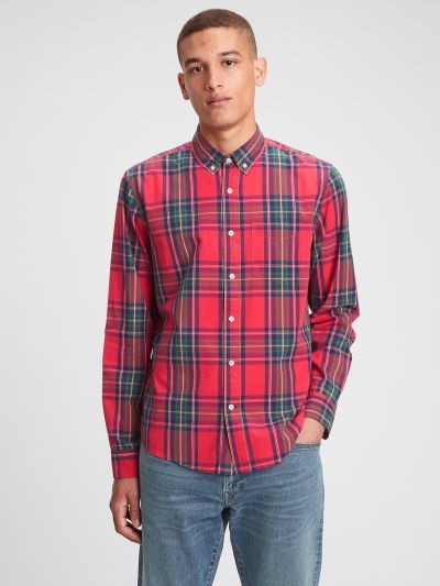 Poplin Shirt in Untucked Fit-777821001
