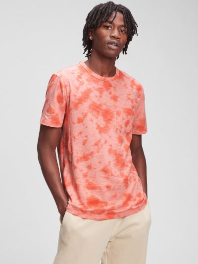 Ροζ Lived-In Tie-Dye Pocket Μπλούζα-797092004