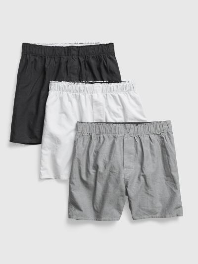 Μπλε Βαμβακερά Boxer Εσώρουχα (3-Pack)-796309002