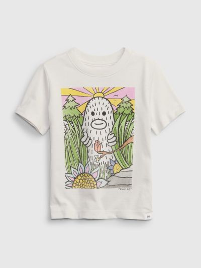 Μπεζ Gap x Frank Ape Νηπιακή Graphic Μπλούζα-821545000