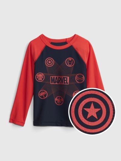 Μπλε babyGap | Marvel 100% Ανακυκλωμένο με Σχέδια Αντιηλιακή Μπλούζα-868286000