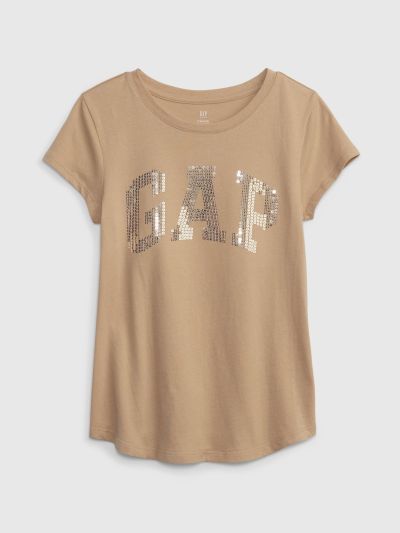Παιδική Gap Flippy Sequins Logo Tee Μπλούζα-793105000