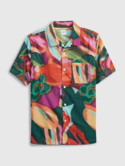 Multi Παιδικό Ποπλίνα Button-Down Πουκάμισο-866660001