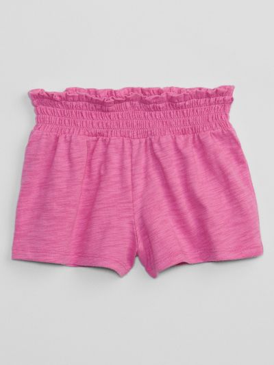 Ροζ Νηπιακό Smocked Σορτς-871562001