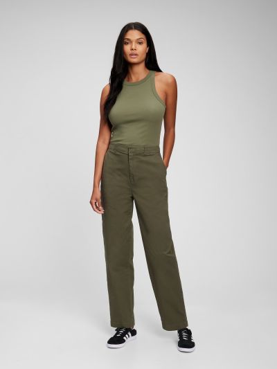 Πράσινο Straight Up Khaki Παντελόνι με Washwell-815869004