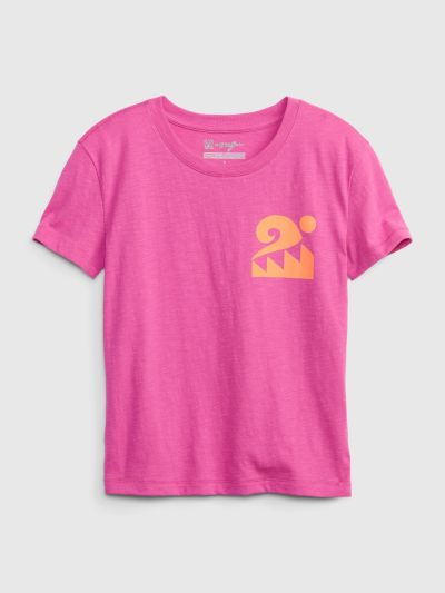 Ροζ Gap × Bailey Elder Kids 100% Οργανικό Βαμβάκι Graphic Μπλούζα-853061002