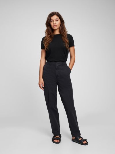 Μαύρο Straight Up Khaki Παντελόνι με Washwell-815869003