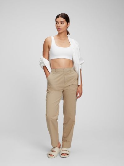 Μπεζ Straight Up Khaki Παντελόνι με Washwell-815869005