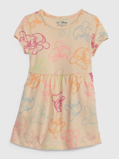 Νηπιακό Girl Gap Κοντό Μανίκι Minnie Φόρεμα-874518000