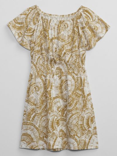 Πράσινο Παιδικό Smocked Flutter Φόρεμα-867273000