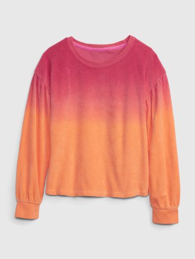 Ροζ Παιδική Πετσετέ Tie-Dye Μπλούζα-869751001