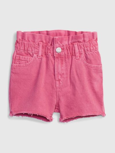 Ροζ Νηπιακό Just Like Mom Denim Σορτς με Washwell-874540000