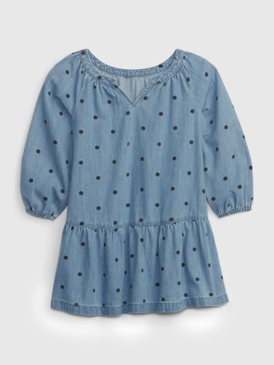 Μπλε Νηπιακό Denim Φόρεμα με Washwell-414484000