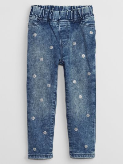 Μπεζ babyGap Print Pull-On Ankle Jegging Παντελόνι με Washwell-458415000