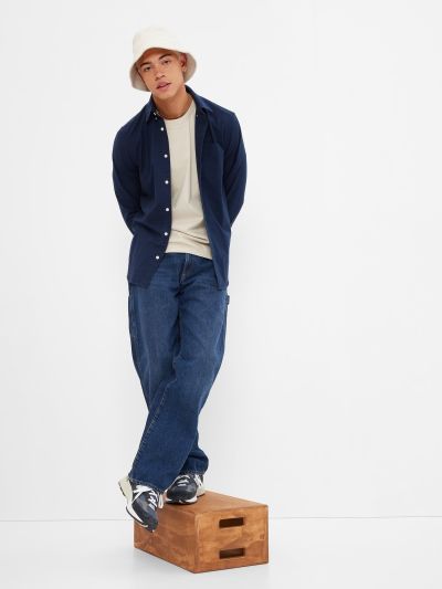 Μπλε Oxford Πουκάμισο σε Standard Fit-619568004