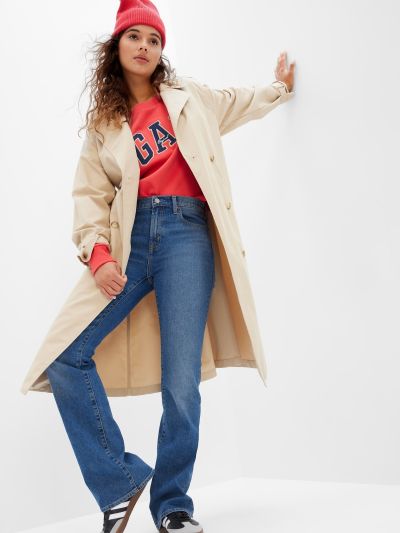 Μπλε Mid Rise Bootcut Τζιν Παντελόνι-542143000