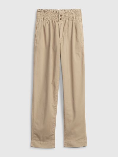 Μπεζ Παιδικό Smocked Khakis Παντελόνι με Washwell-416204000
