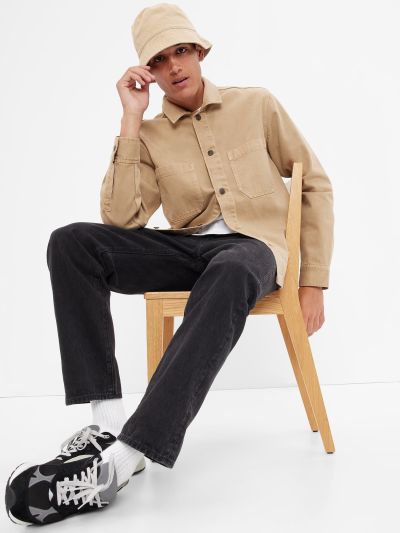 Denim Utility Overshirt-449906002