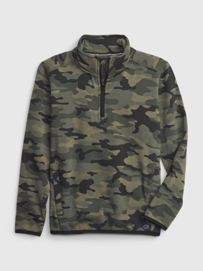 Πράσινο GapFit Παιδικό Ανακυκλωμένο Fit Tech Cozy Φούτερ-428422001