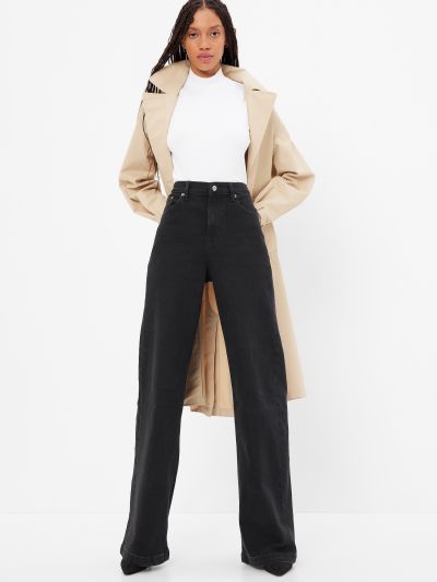 ΜάυροHigh Rise Stride Wide-Leg Jean Παντελόνι-406647000
