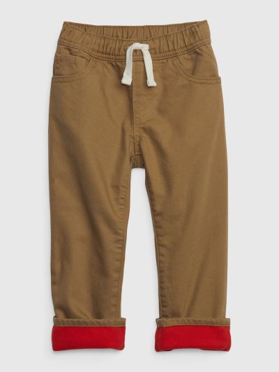 Toddler Fleece-Lined Pull-On Slim Jeans with Washwell-486014000