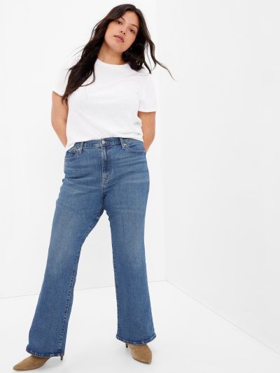 Μπλε High Rise '70s Flare Jean Παντελόνι με Washwell-447122000