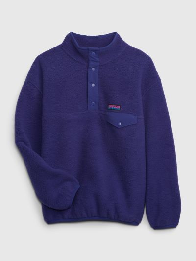 Μπλε Παιδικό Arctic Fleece Mockneck Πουλόβερ-486966000