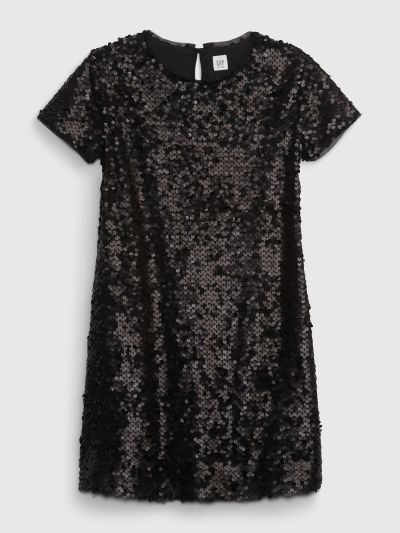 Μαύρο Παιδικό Sequin Φόρεμα-511218000