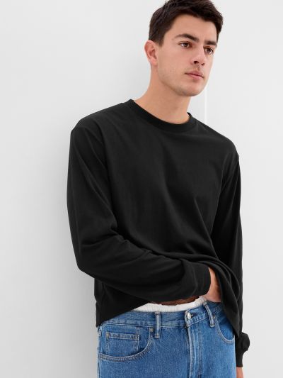 Μαύρη Organic Cotton Μπλούζα-428038002
