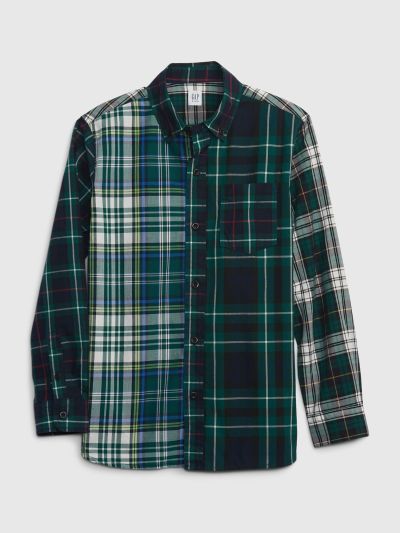 Multi Παιδικό Plaid Poplin Πουκάμισο-427969002