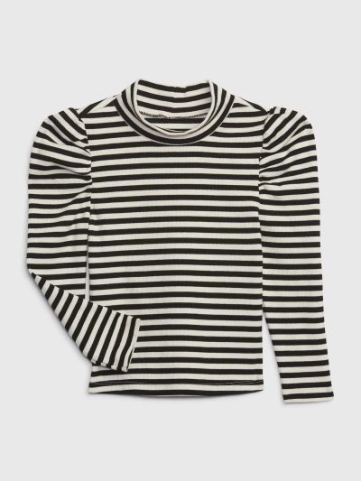 Μαύρο Νηπιακό Puff Sleeve Ζιβάγκο-452037006