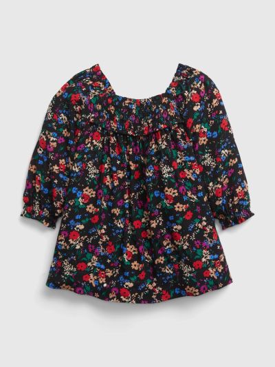 Multi Βρεφικό LENZING™ ECOVERO™ Smocked Φλοράλ Φόρεμα-486307000